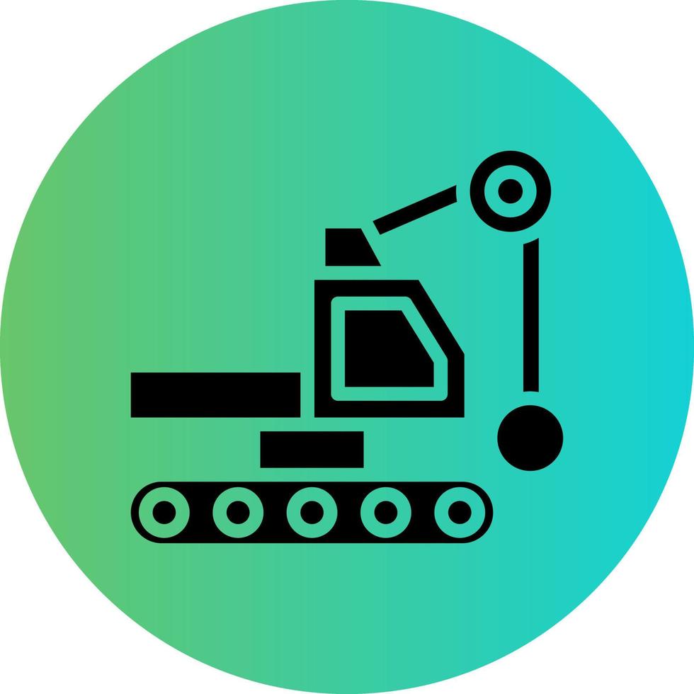Demolition Crane Vector Icon Design