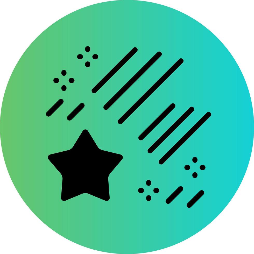 Falling Star Vector Icon Design