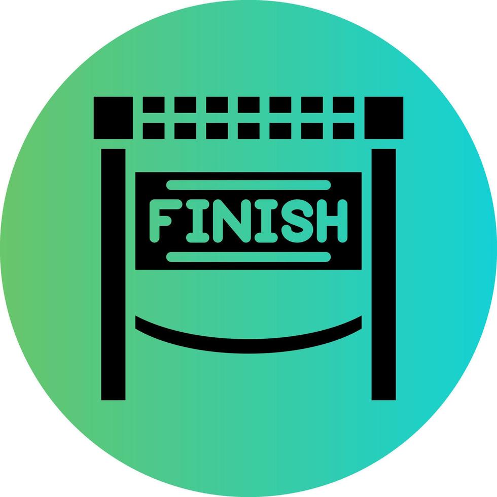 Finish Line Vector Icon Design