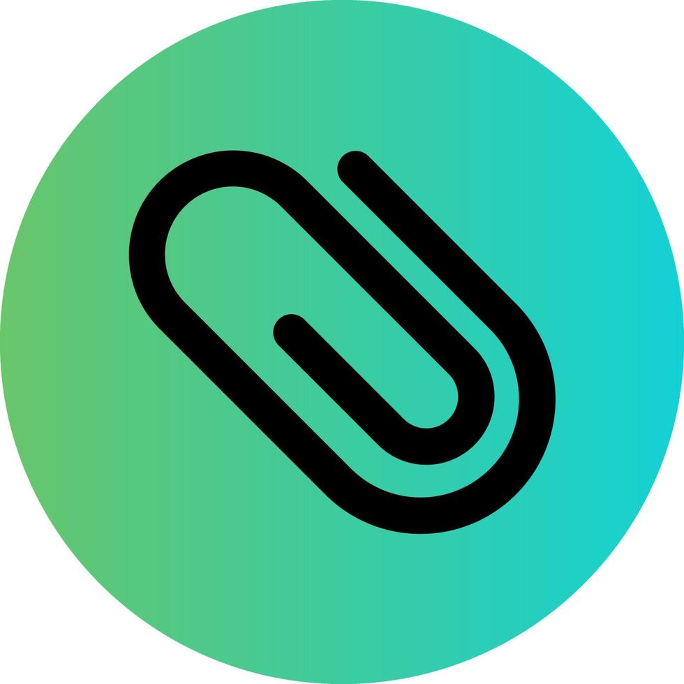 Paper Clip Vector Icon Design