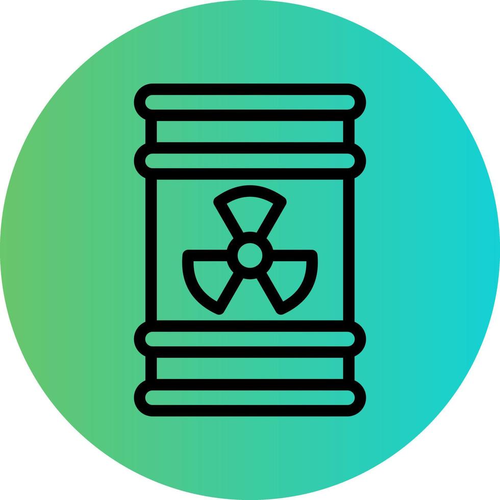 Radioactive Barrel Vector Icon Design