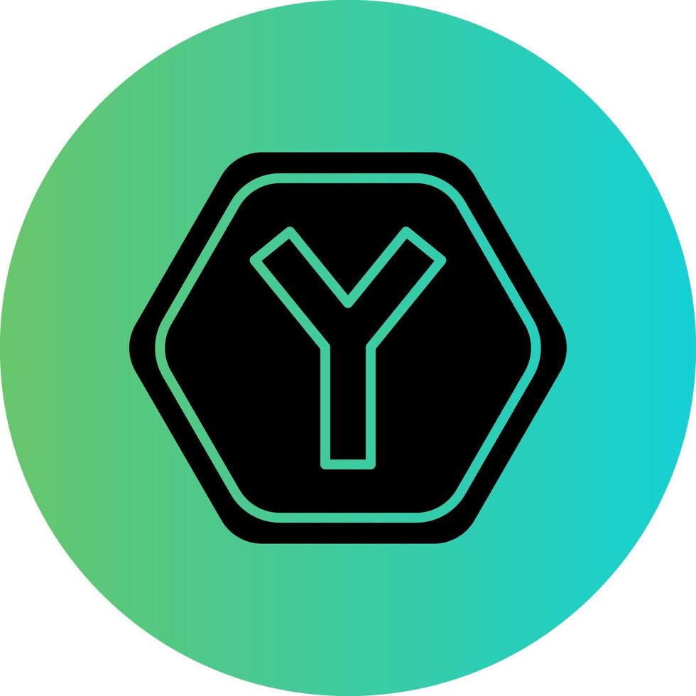 Y Intersection Vector Icon Design