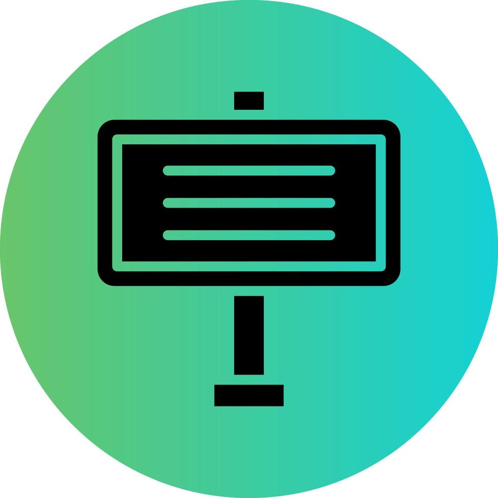 Signboard Vector Icon Design