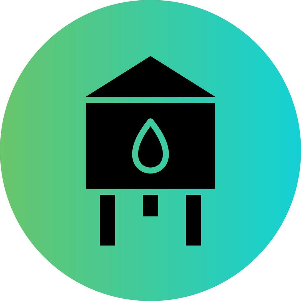 Water Tower Vector Icon Design