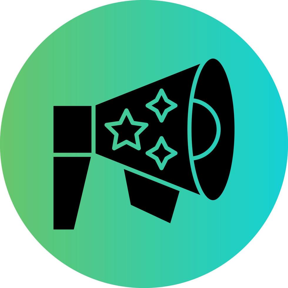 New Year Megaphone Vector Icon Design