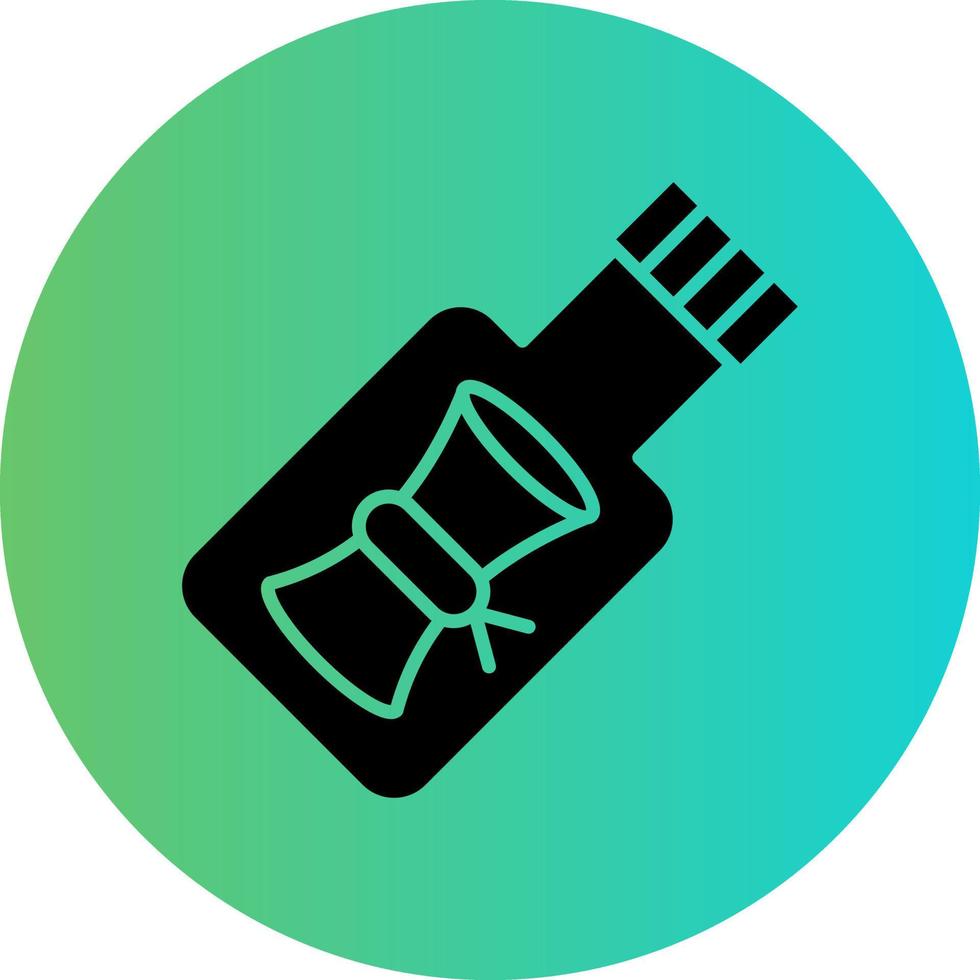 Message In A Bottle Vector Icon Design
