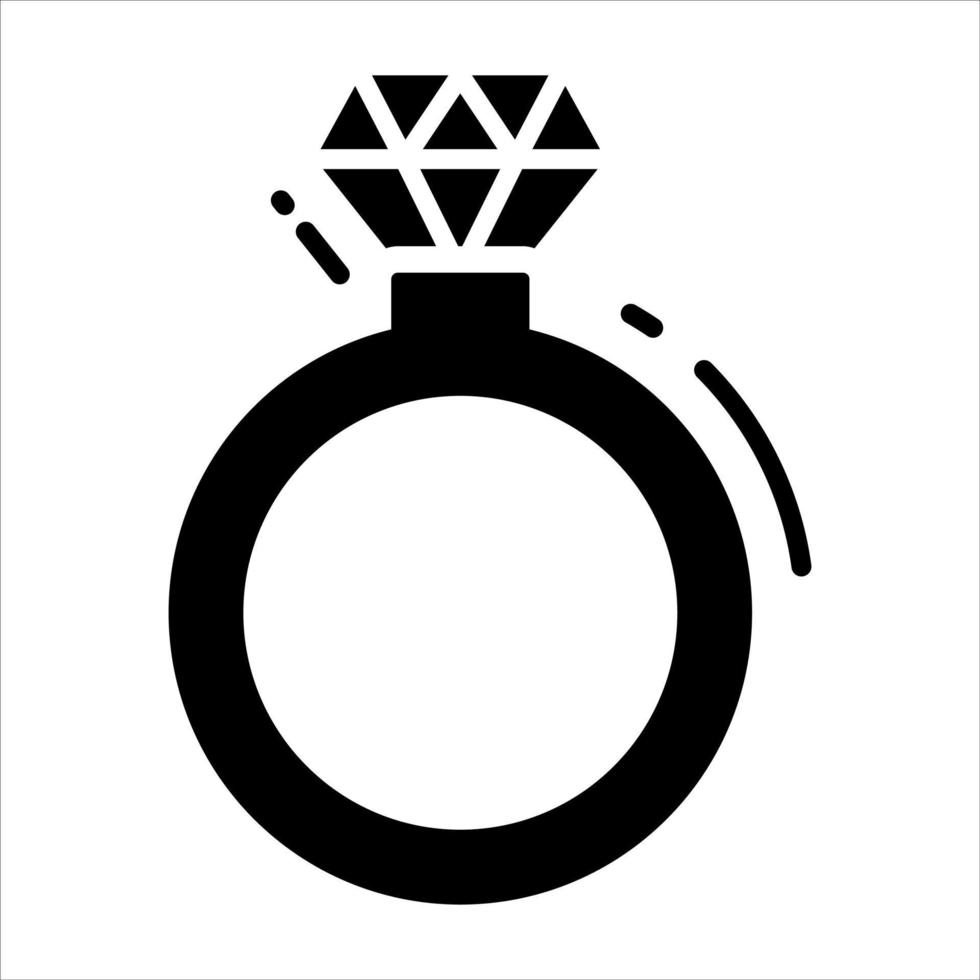 diamante anillo vector diseño aislado en blanco antecedentes