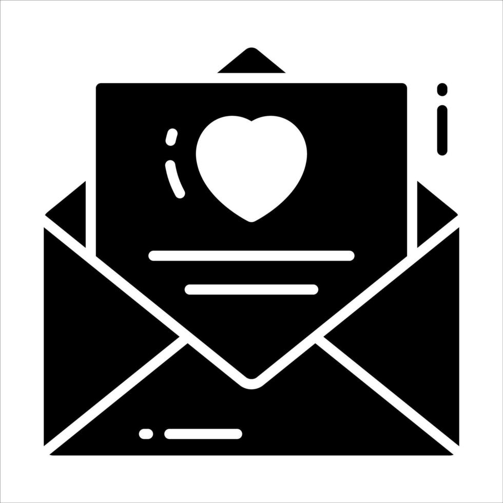 Love letter vector icon in editable style