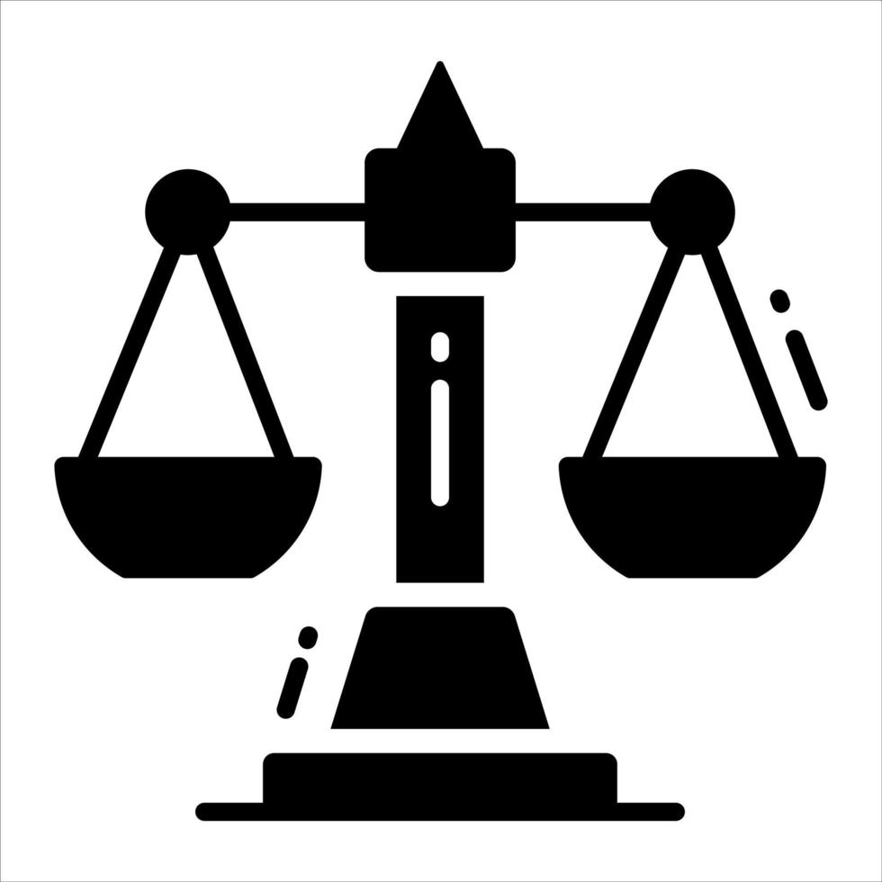 Balance scale vector design, icon of equality