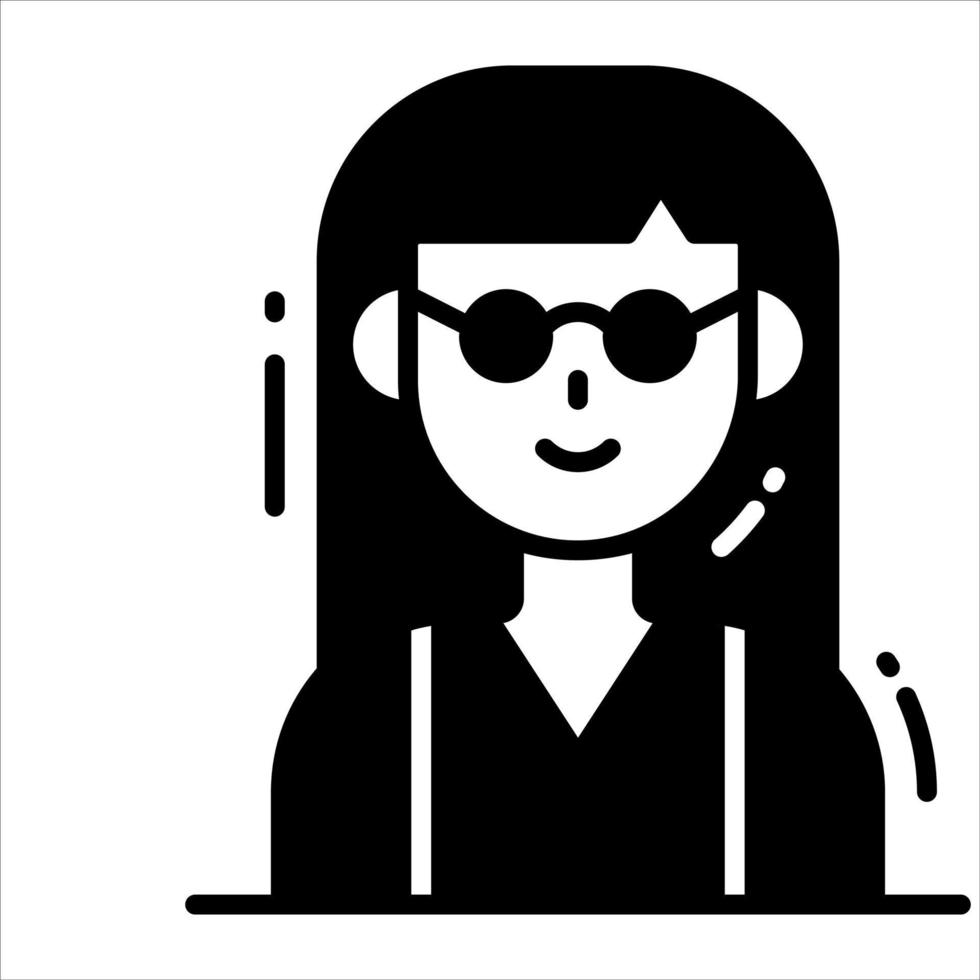 Woman wearing glasses vector design in trendy style