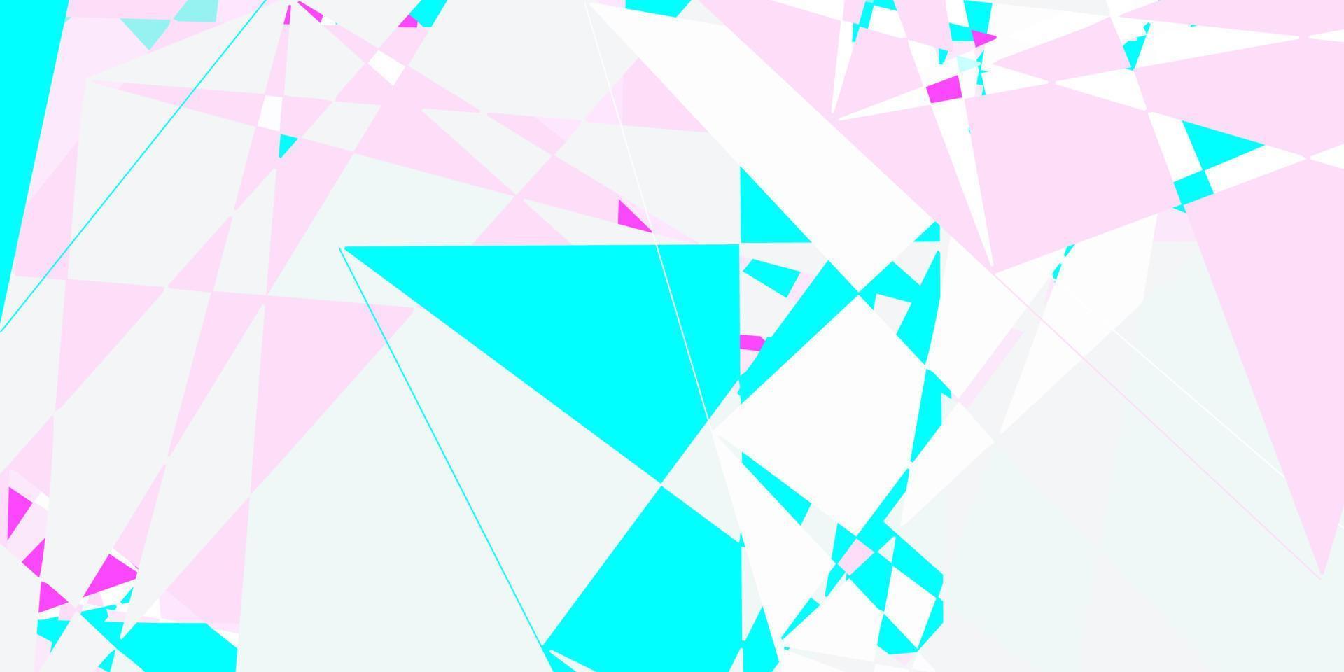 Light pink, blue vector backdrop with triangles, lines.