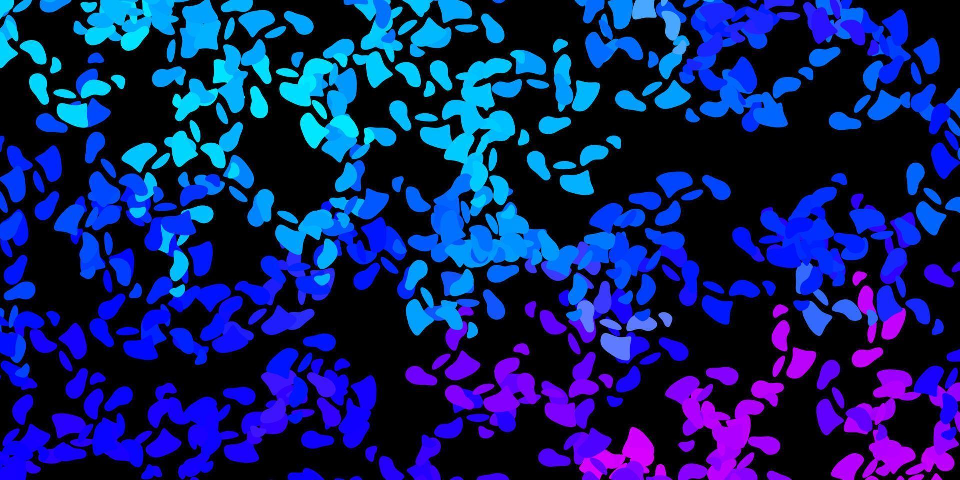 Dark pink, blue vector background with random forms.