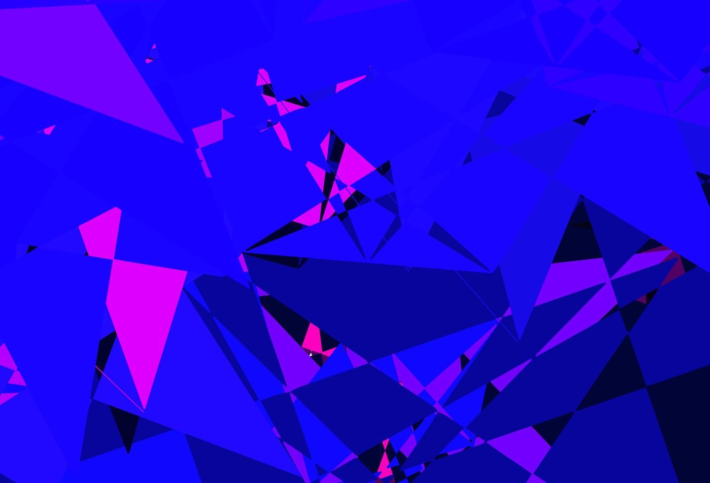 Dark Pink, Blue vector background with polygonal forms.