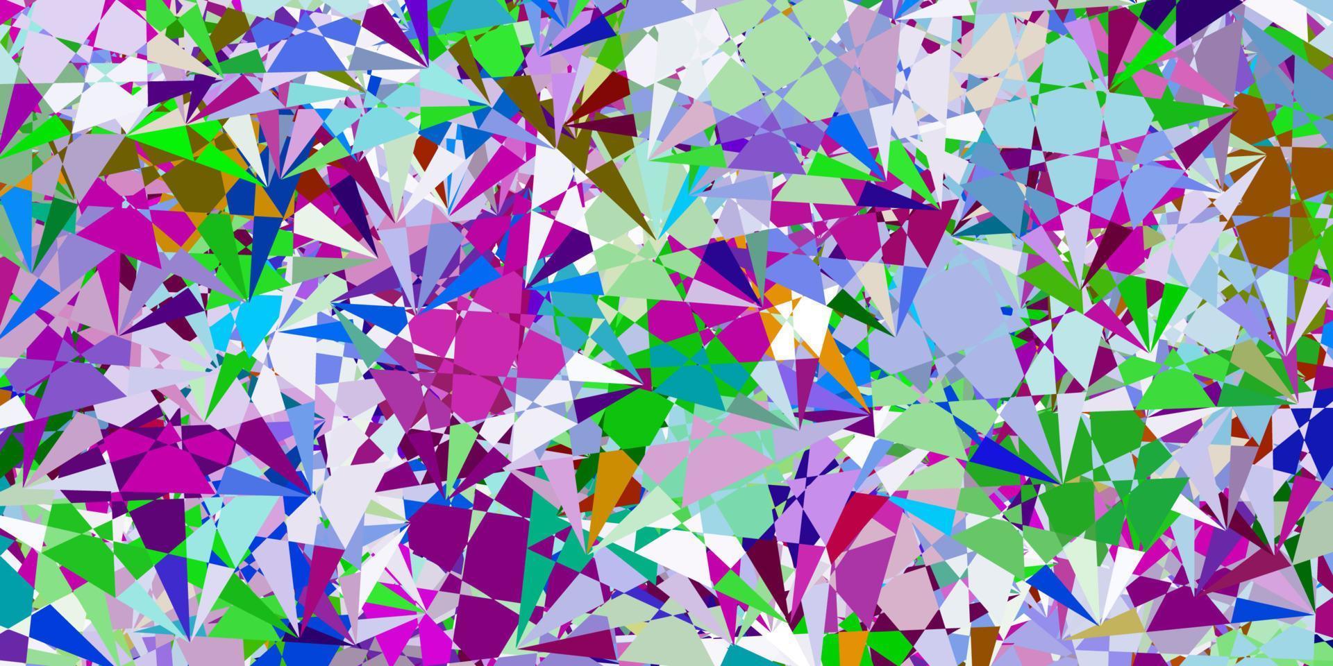 Light Multicolor vector pattern with polygonal shapes.