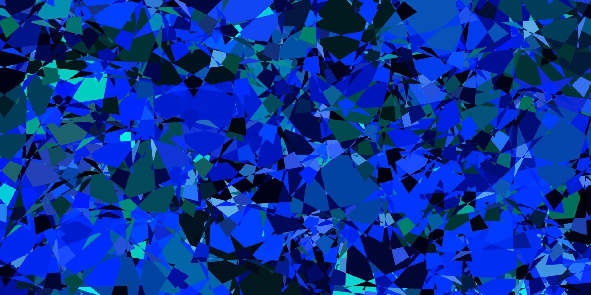plantilla de vector azul oscuro con formas triangulares.