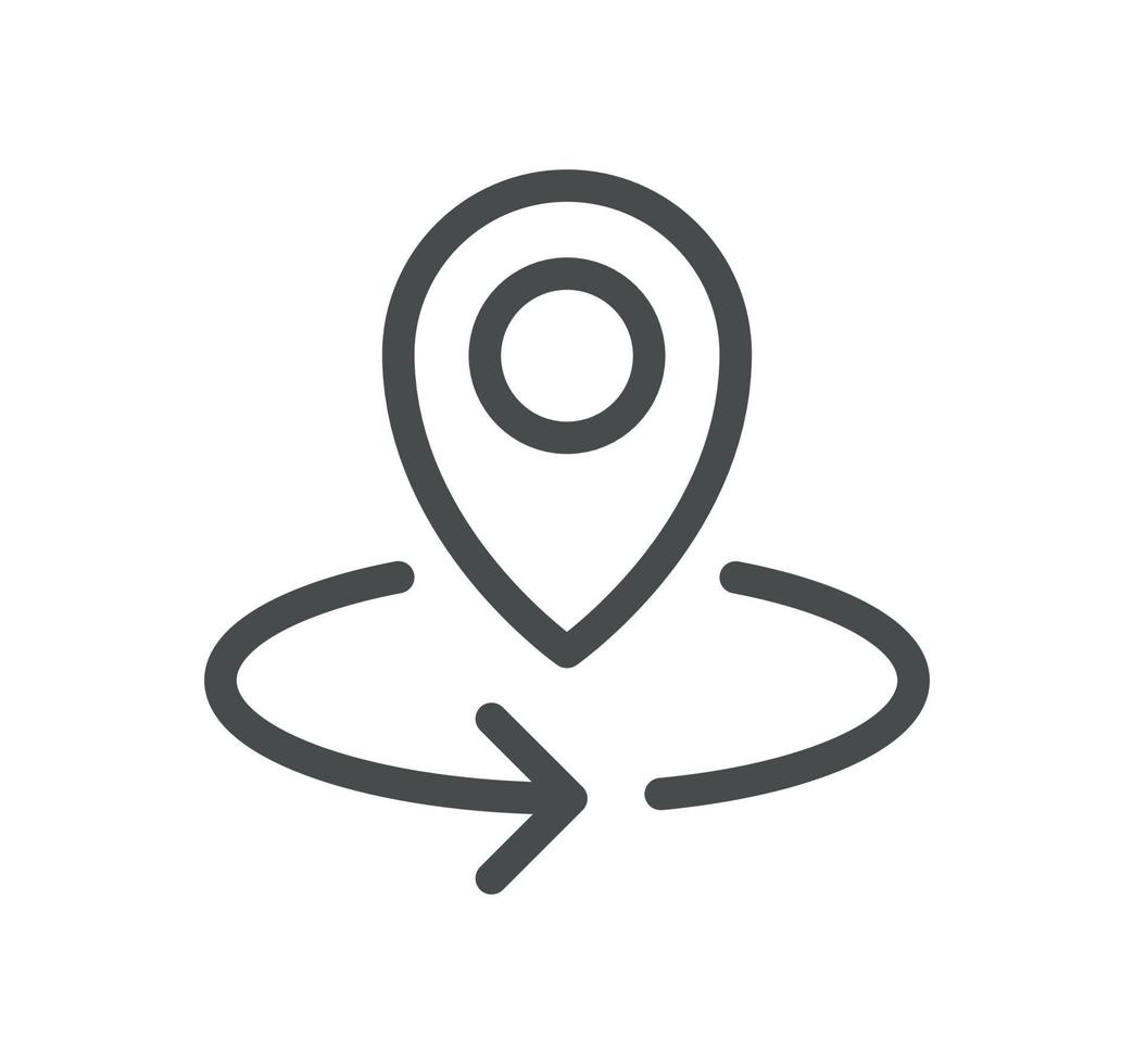 Route related icon outline and linear vector. vector