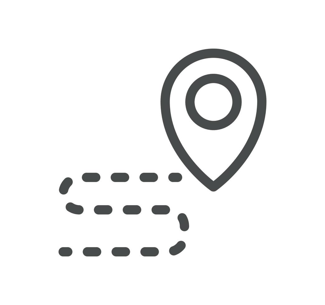 Route related icon outline and linear vector. vector