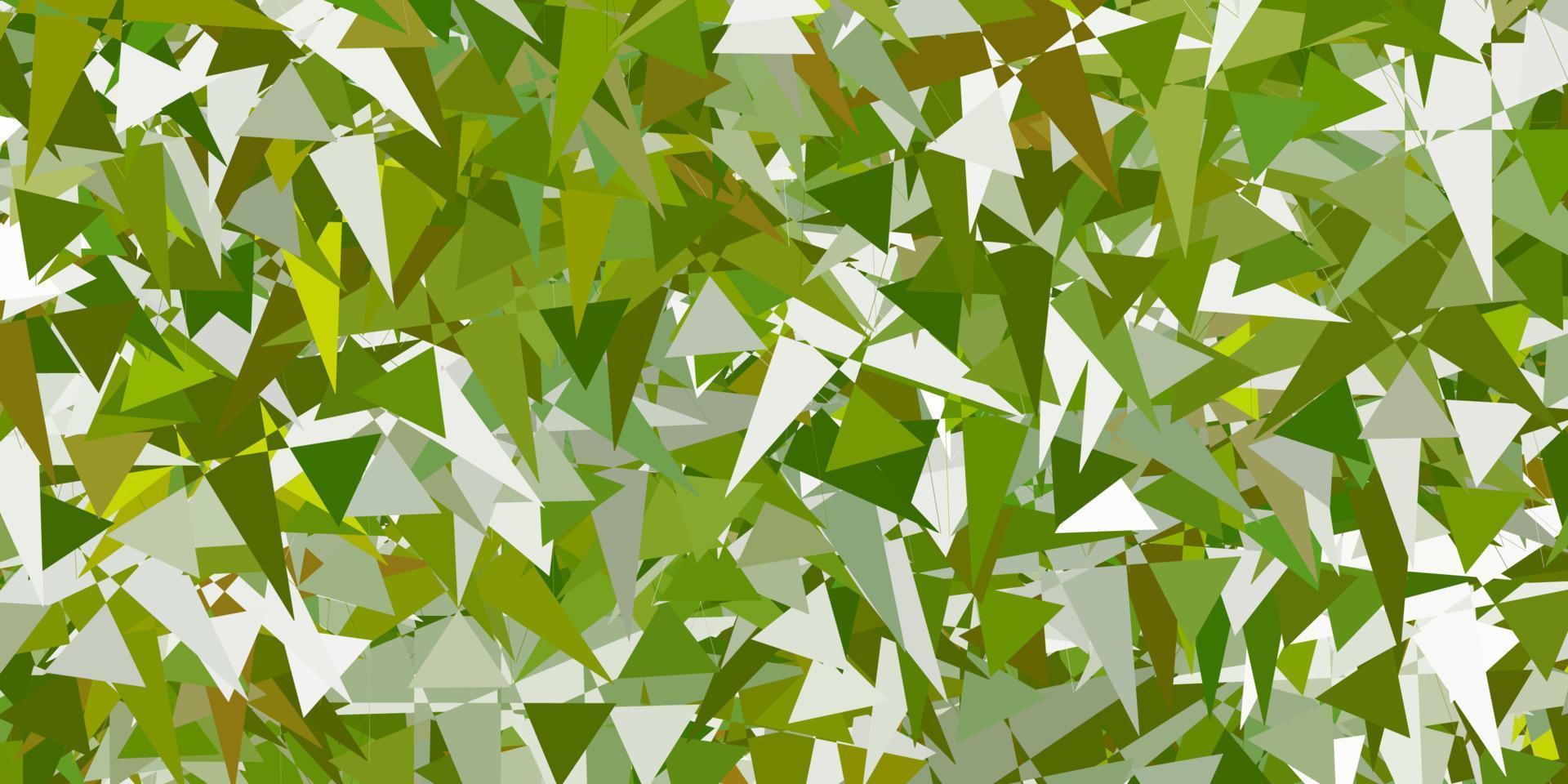 Light Green vector texture with random triangles.