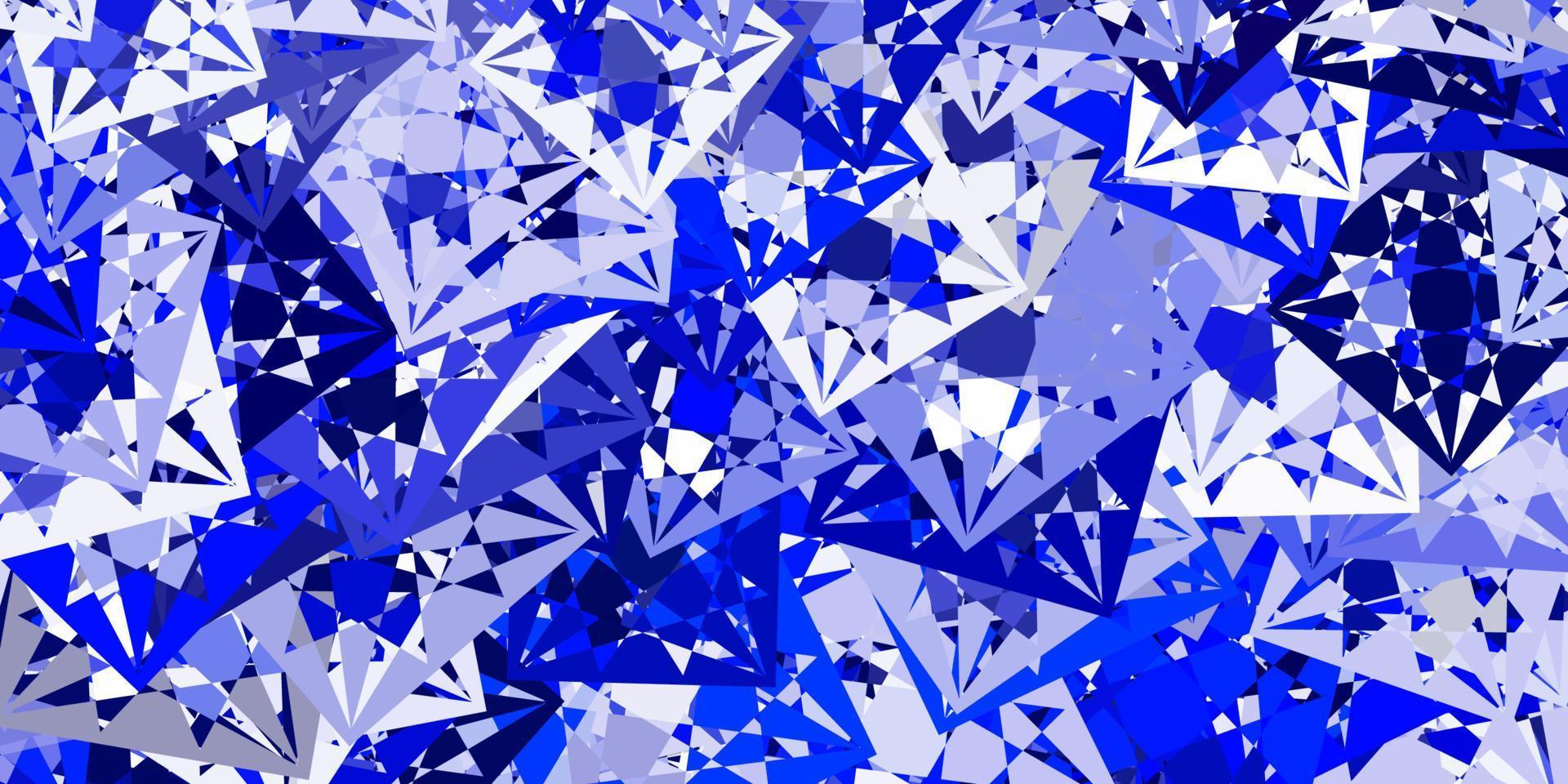 plantilla de vector azul claro con formas triangulares.