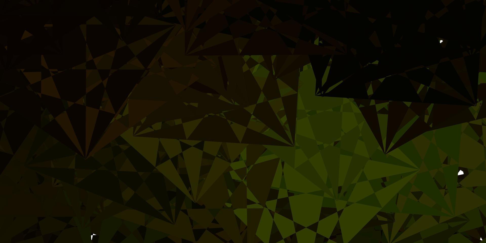 Dark Green, Yellow vector pattern with abstract shapes.