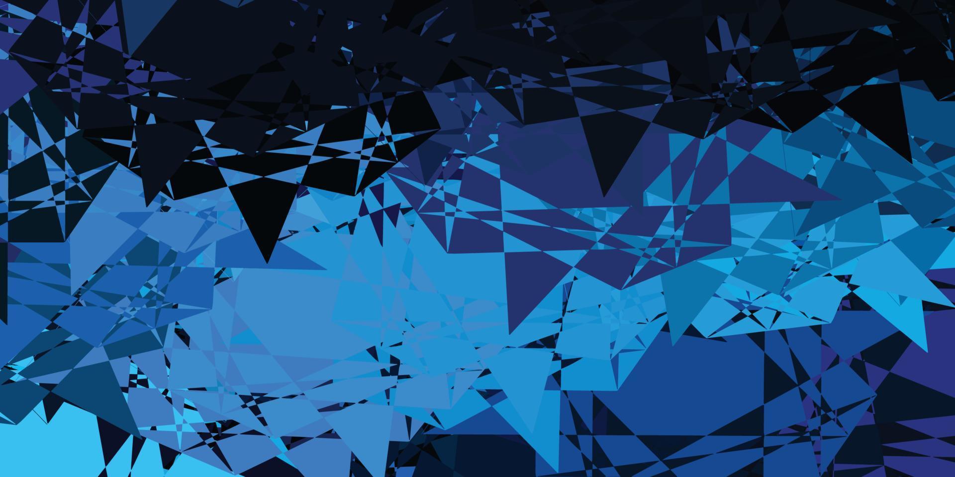 Dark BLUE vector texture with random triangles.