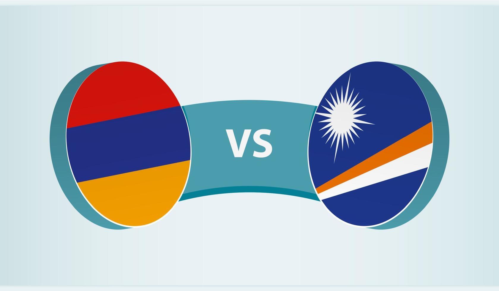 Armenia versus Marshall Islands, team sports competition concept. vector