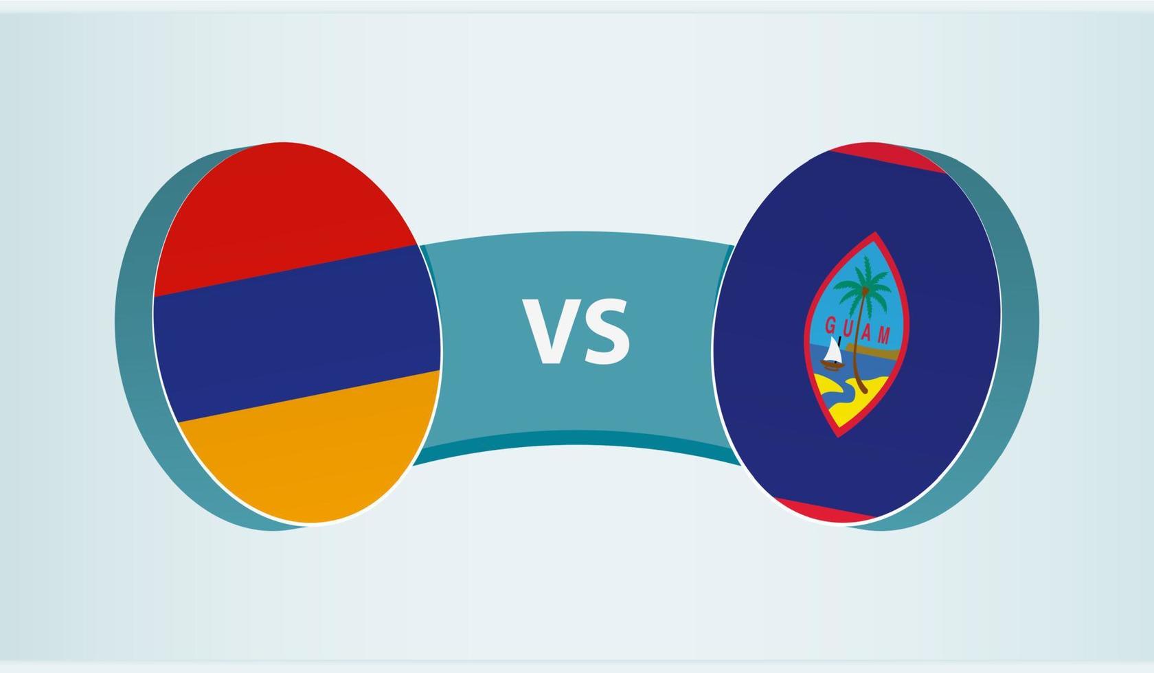 Armenia versus Guam, team sports competition concept. vector