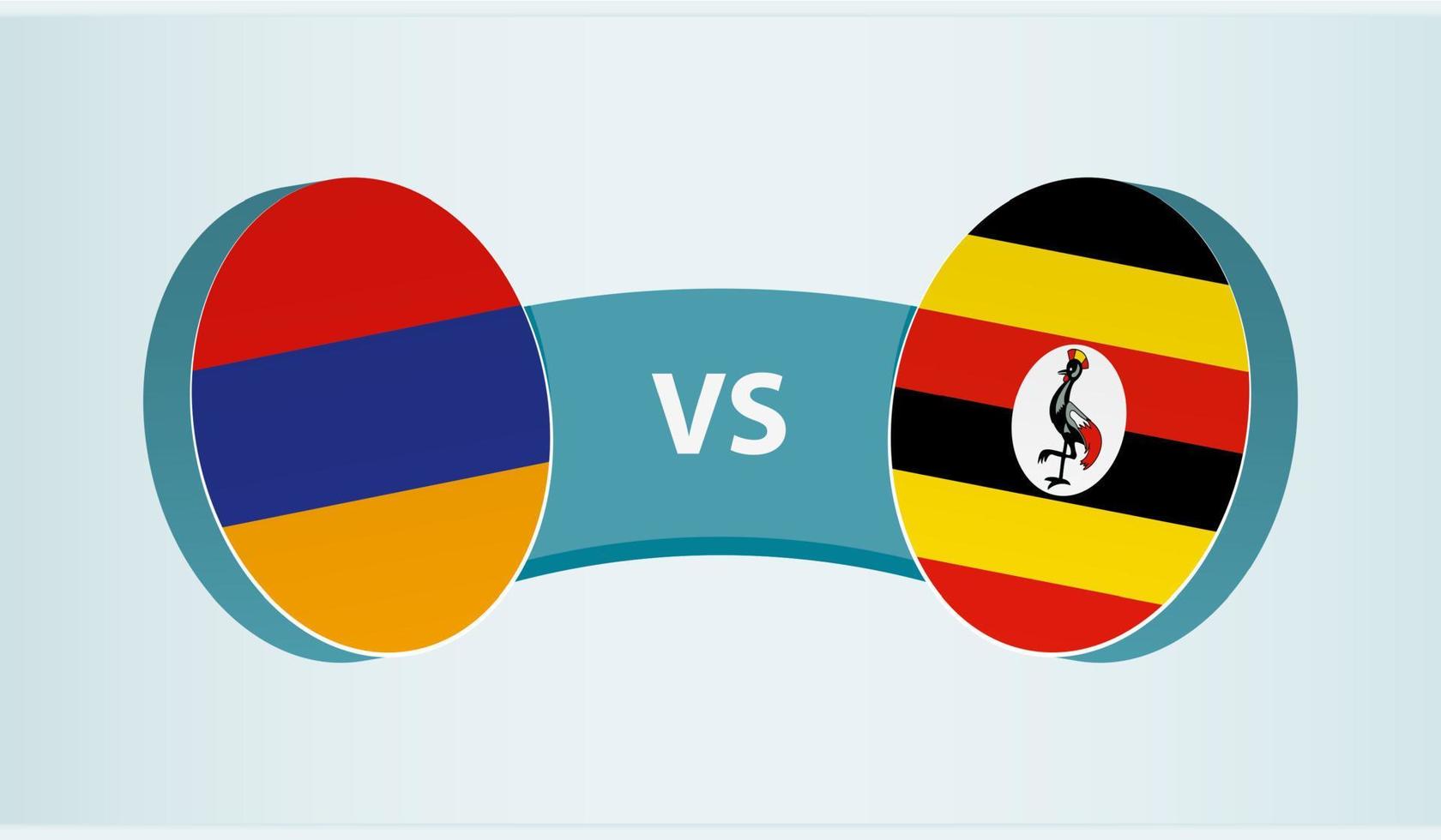 Armenia versus Uganda, team sports competition concept. vector