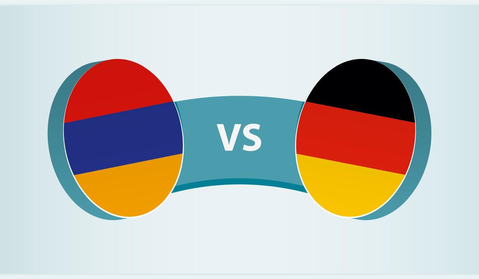Armenia versus Germany, team sports competition concept. vector