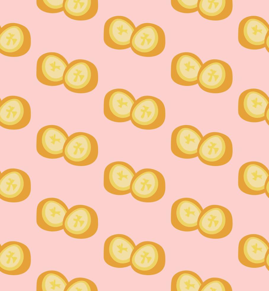 Pattern from dessert bananas in batter vector