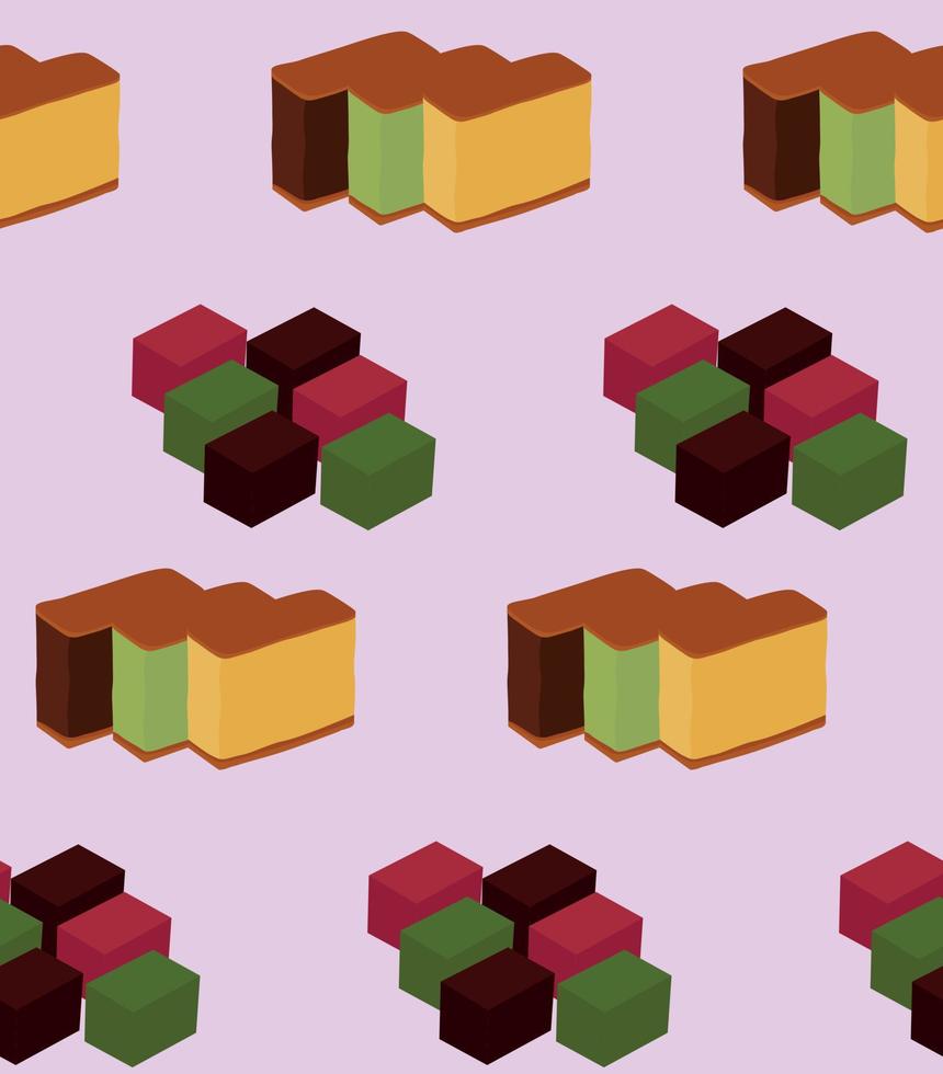 Pattern from Castella and Yokan cake vector