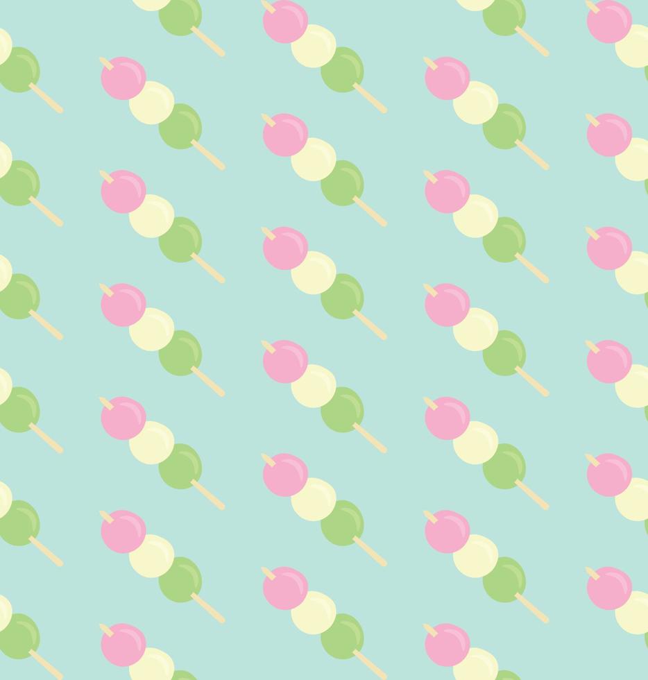 Dango dessert pattern vector