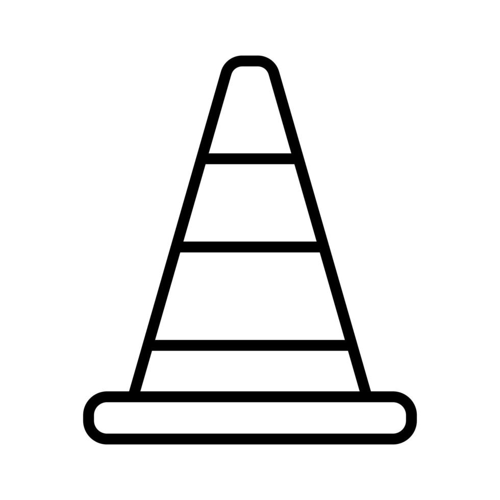 traffic cone carpentry outline icon vector illustration