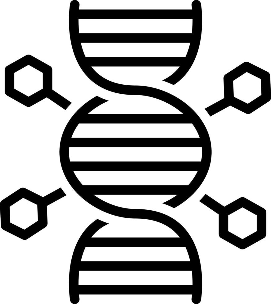 línea icono para genes vector