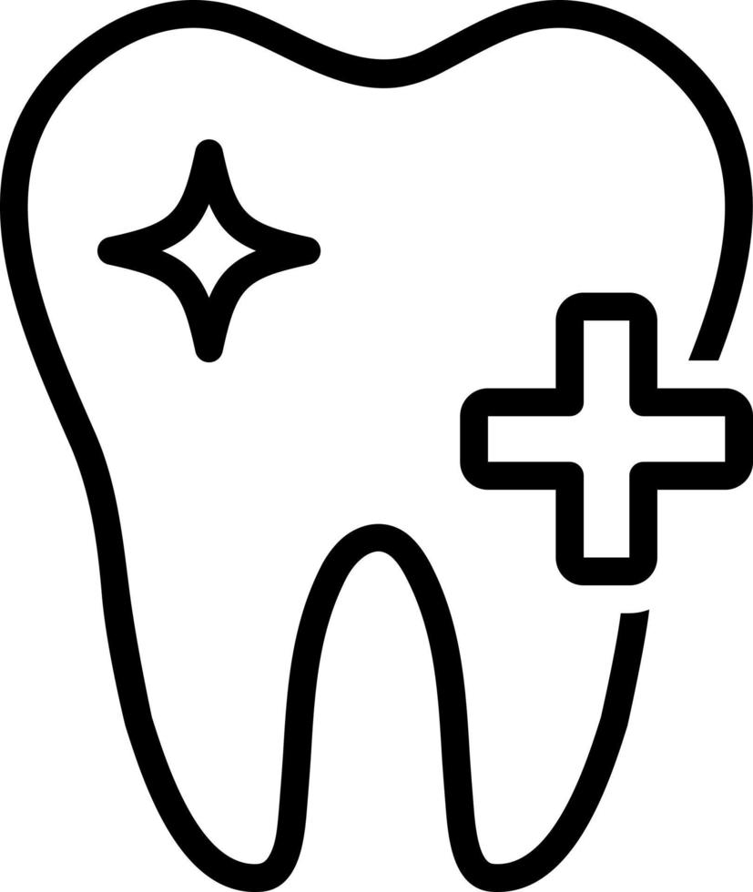line icon for dental vector