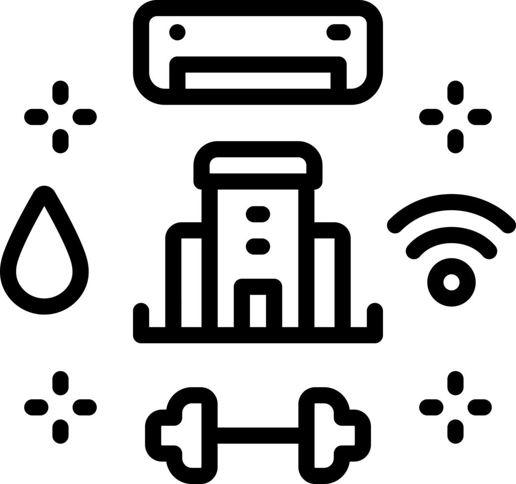 line icon for amenities vector