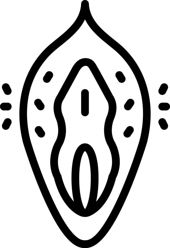 line icon for pussy vector