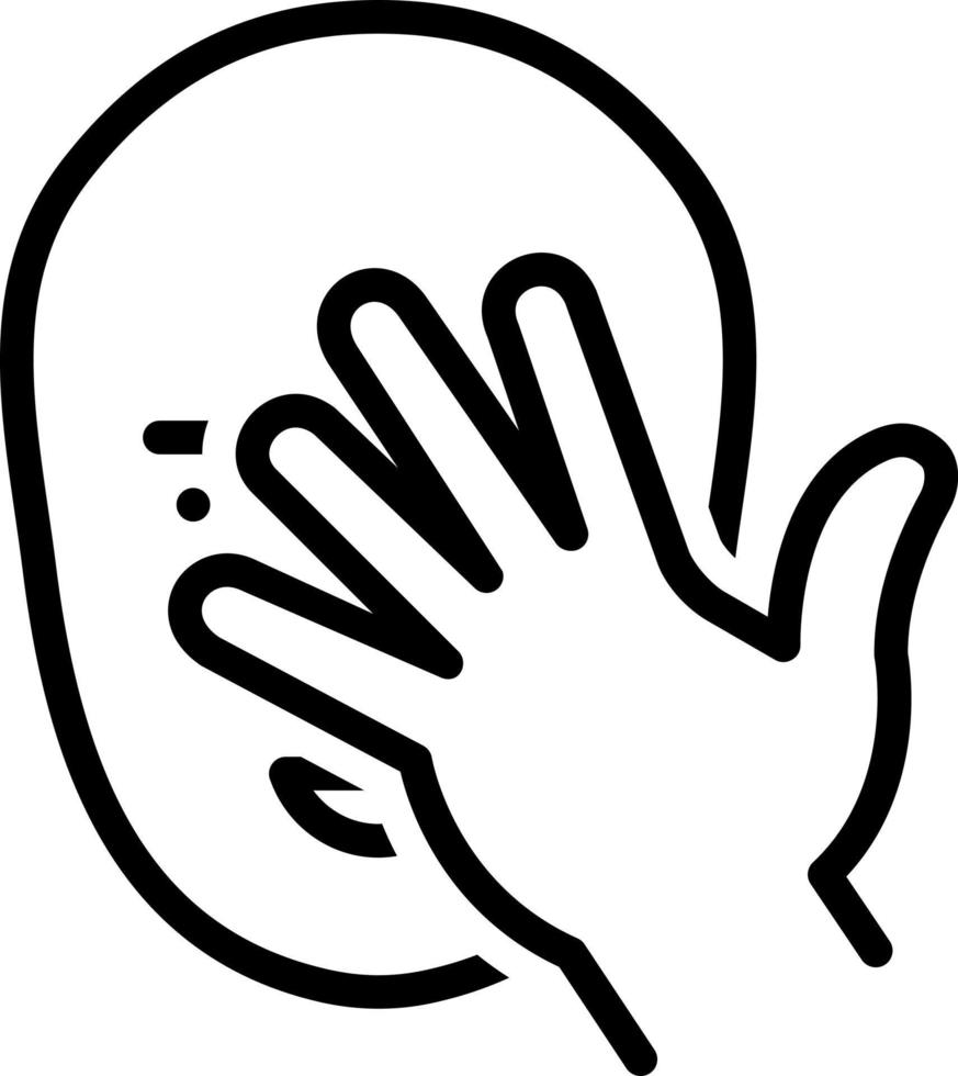 line icon for hide vector