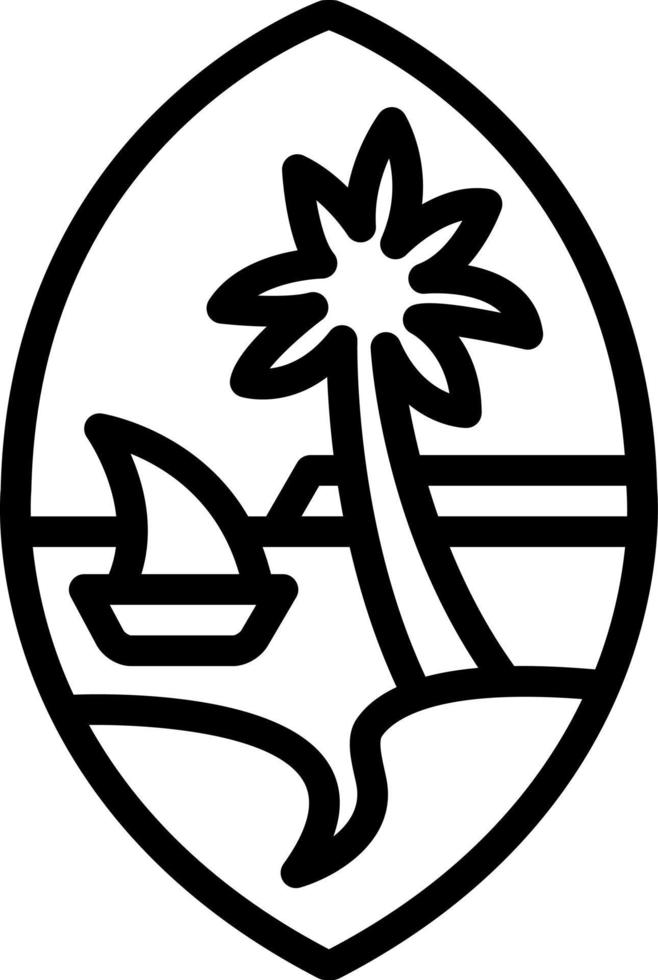 line icon for guam vector