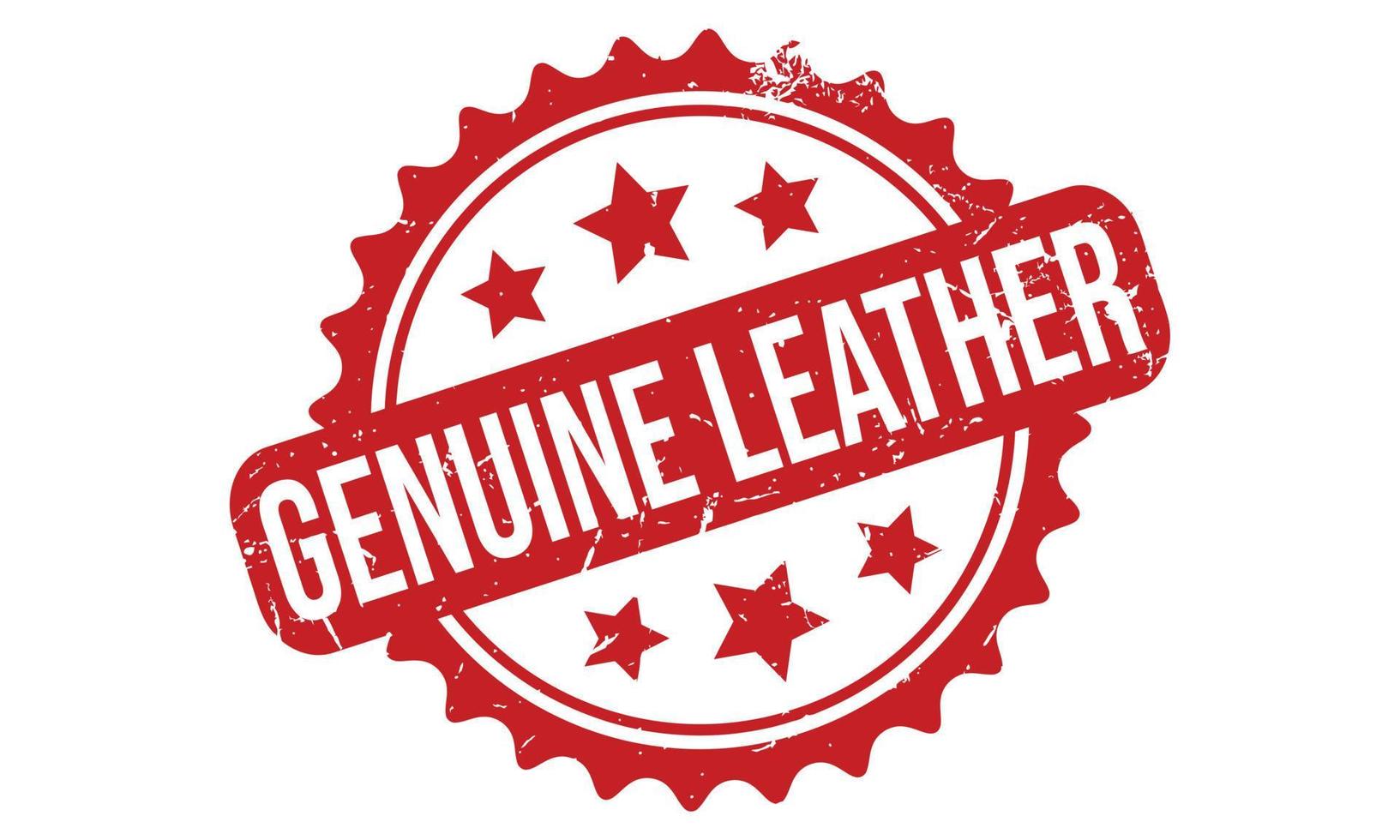 Genuine Leather Rubber Stamp Seal Vector