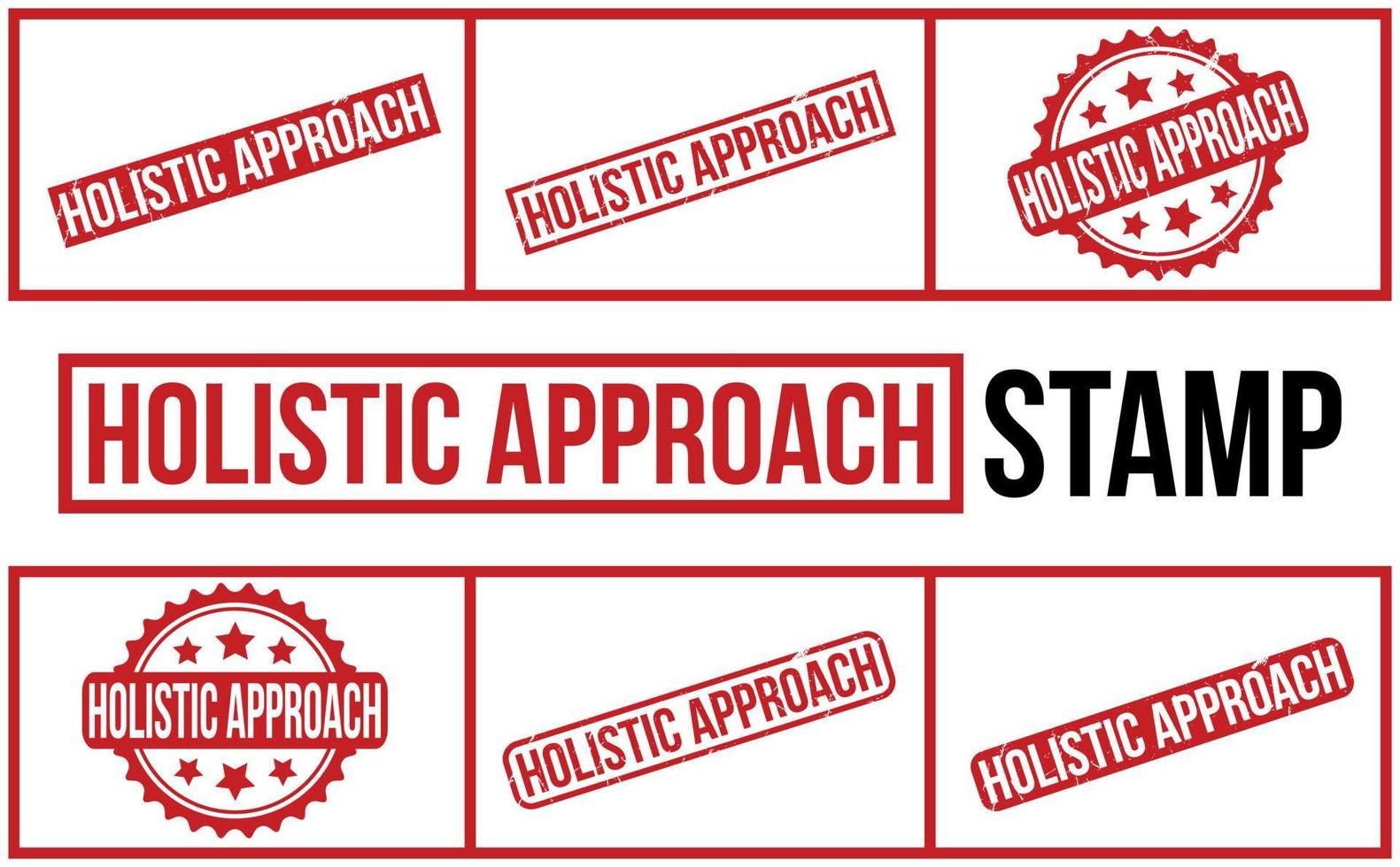 Holistic Approach Rubber Stamp Set Vector