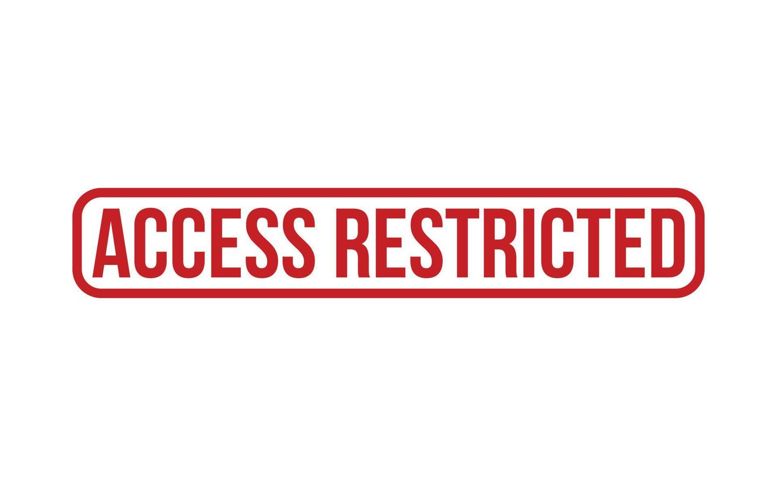 Access restricted Rubber Stamp Seal Vector