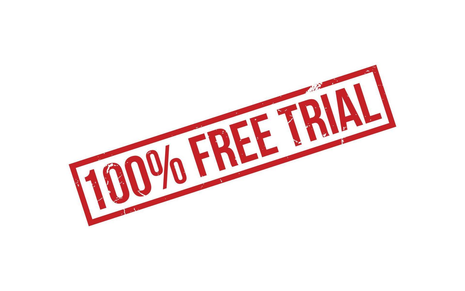 100 Percent Free Trial Rubber Stamp Seal Vector