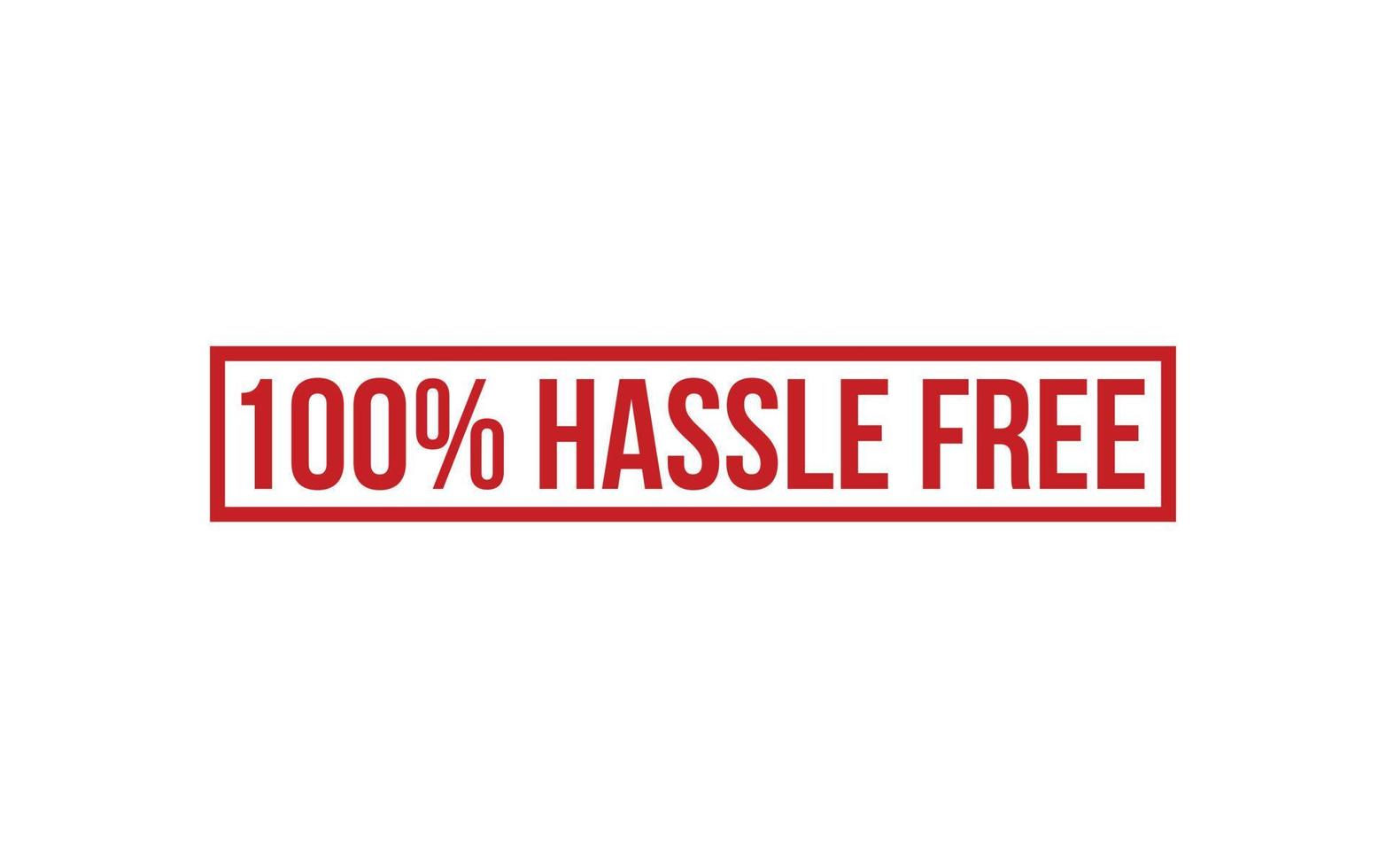 100 Percent Hassle Free Rubber Stamp Seal Vector