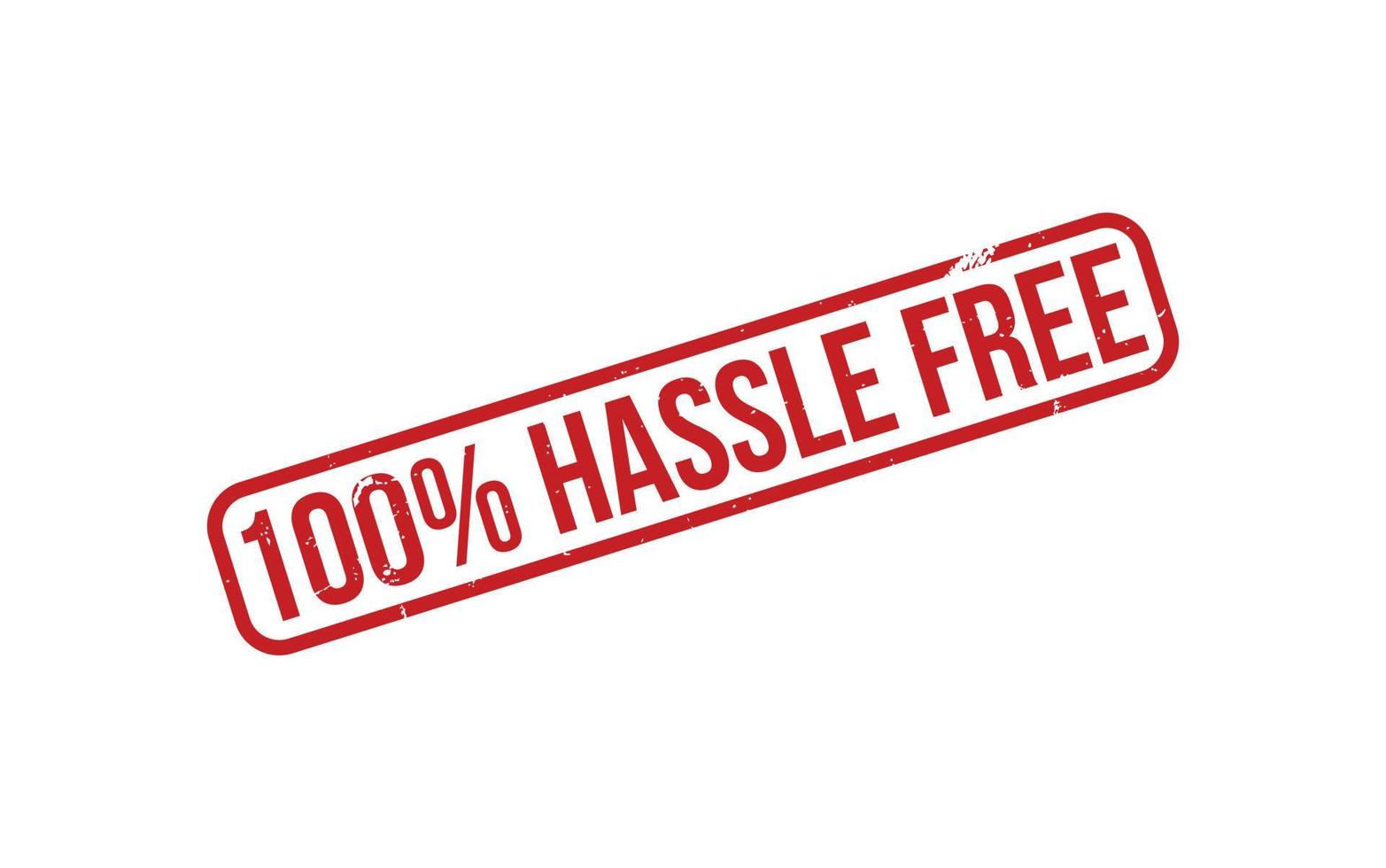 100 Percent Hassle Free Rubber Stamp Seal Vector