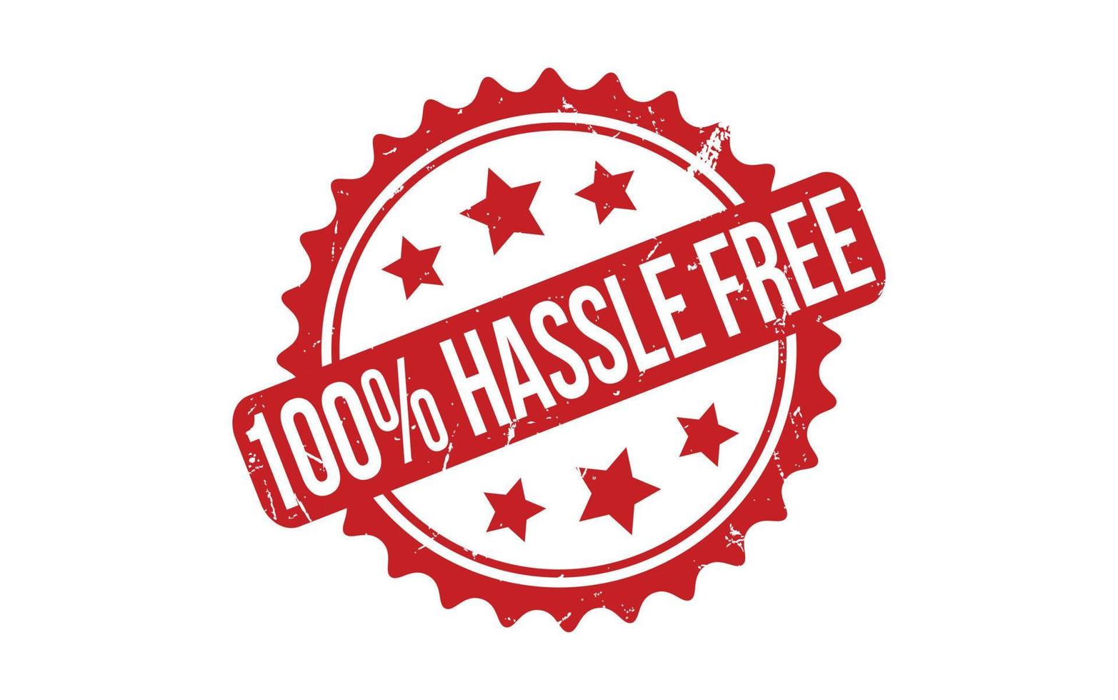 100 Percent Hassle Free Rubber Stamp Seal Vector