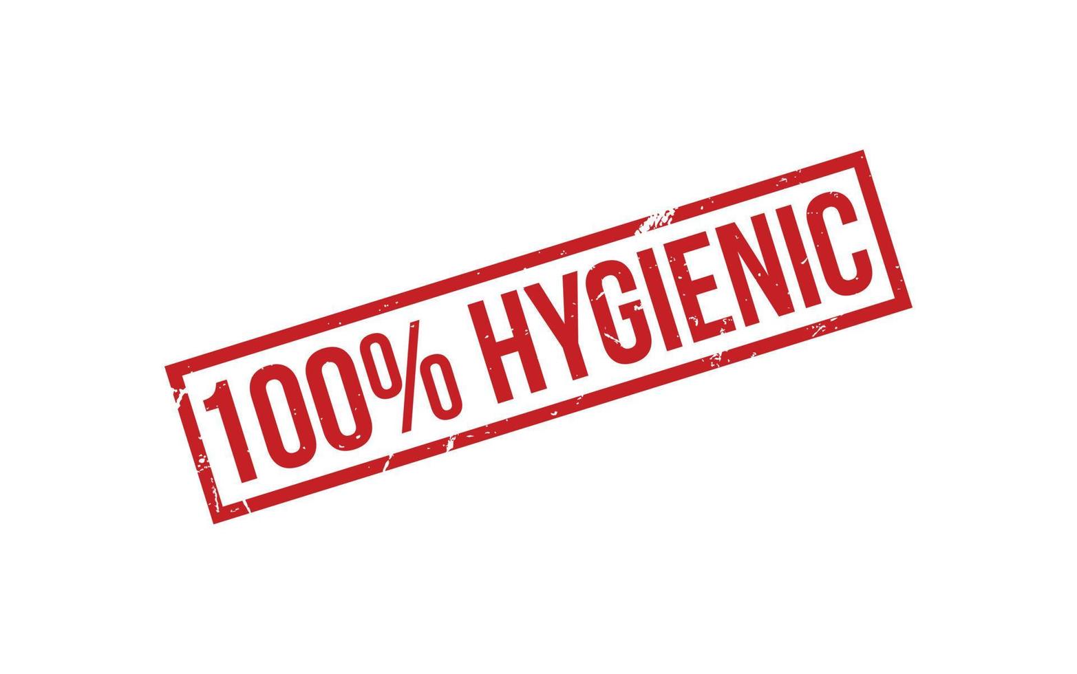 100 Percent Hygienic Rubber Stamp Seal Vector