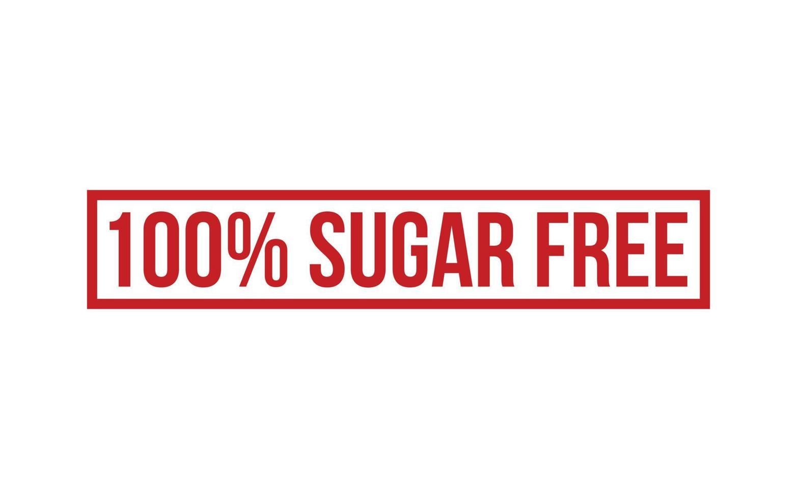 100 Percent Sugar Free Rubber Stamp Seal Vector