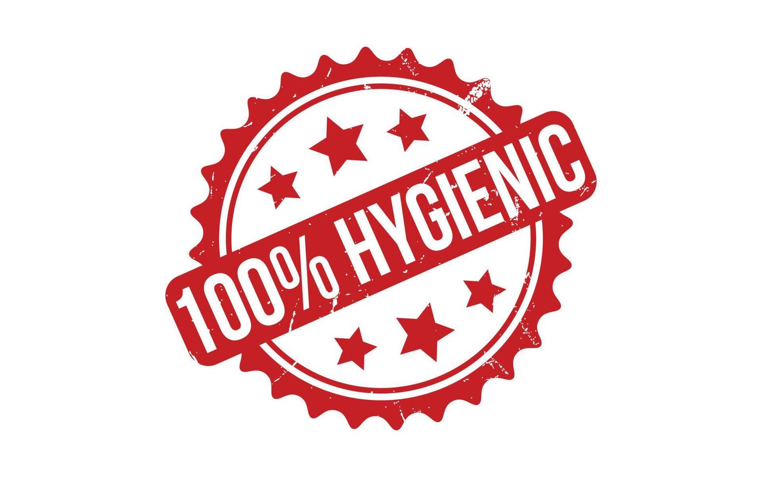 100 Percent Hygienic Rubber Stamp Seal Vector