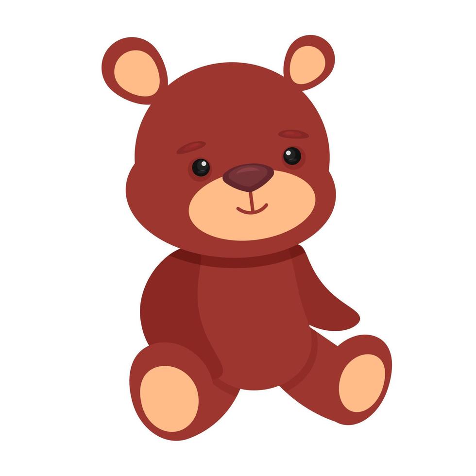 Cute teddy bear, vector illustration